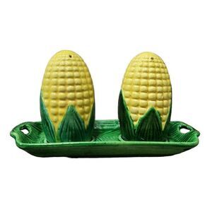 VINTAGE Corn Salt and Pepper Shakers Made in Japan Quirky Eclectic Home Decor